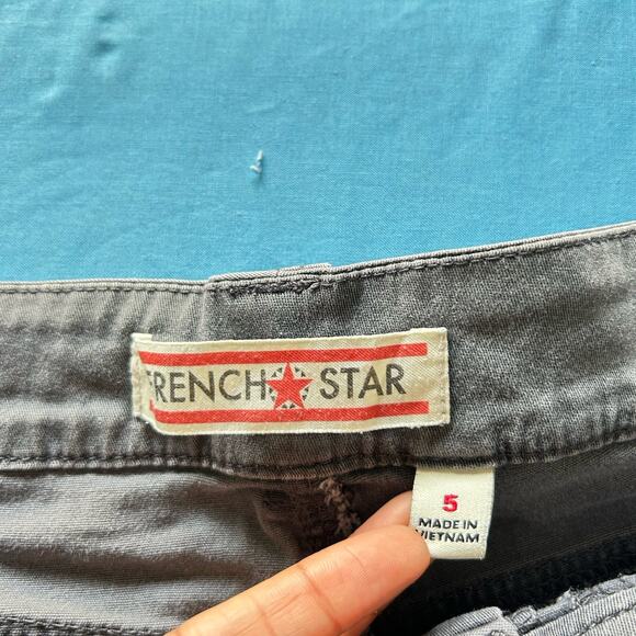 French Star Y2k Low Rise Micro Mini Shorts 5 Grunge Trashy Indie Sleaze McBling - Picture 2 of 8